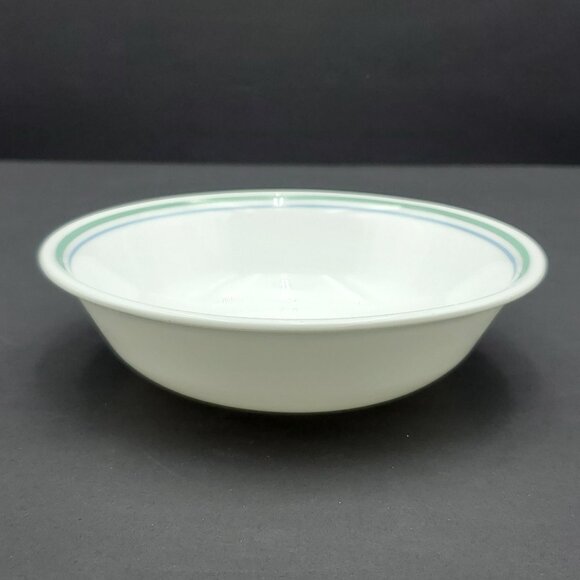 Corelle Country Cottage Dessert Fruit Sauce Berry Dip Bowls Blue & Green Bands - Picture 6 of 8